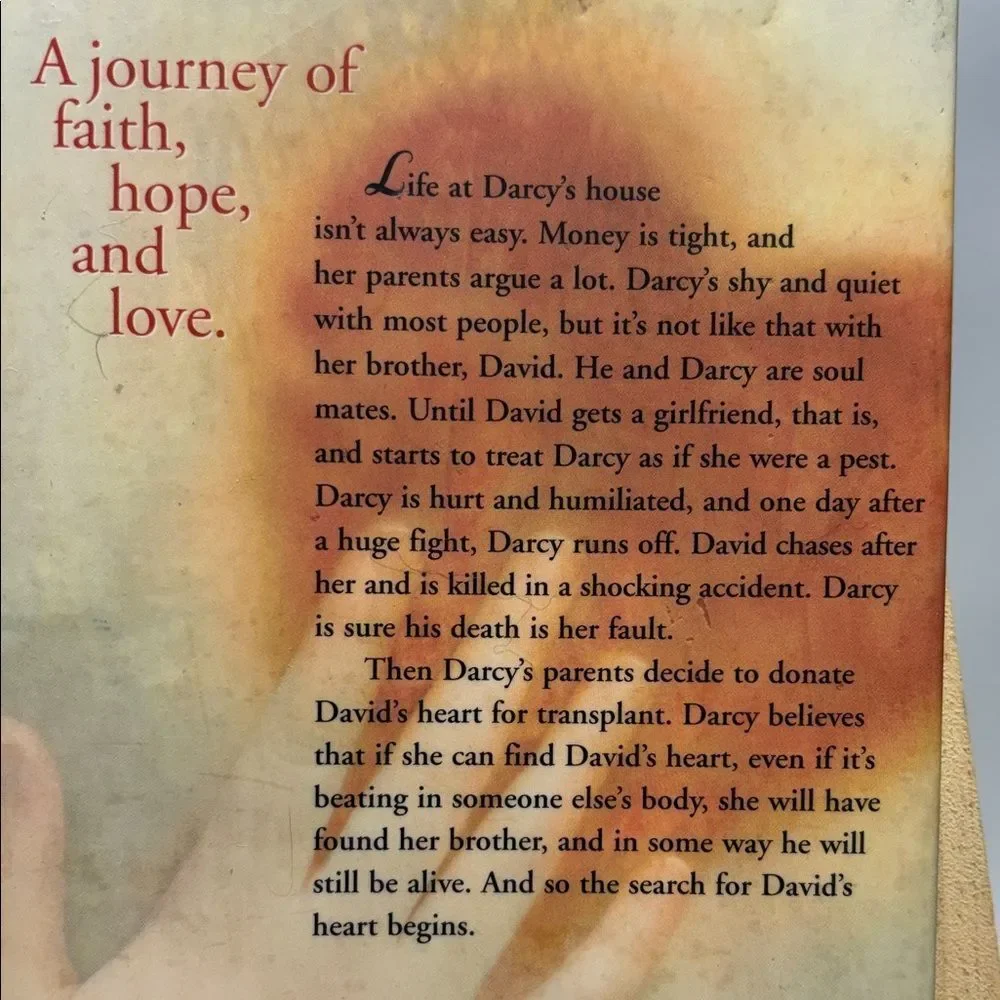 Scholastic Paperback , searching for David’s Heart by Cherie Bennett.